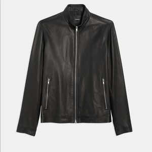 Theory Morvek Zip Jacket in Leather